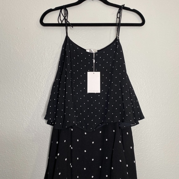 ANINE BING polka dot tiered maxi dress sz L - Picture 2 of 7